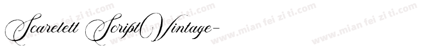 Scarelett ScriptVintage字体转换